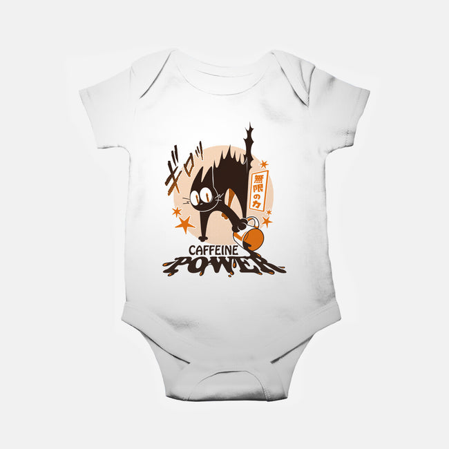 Caffeine Power Cat-Baby-Basic-Onesie-tobefonseca