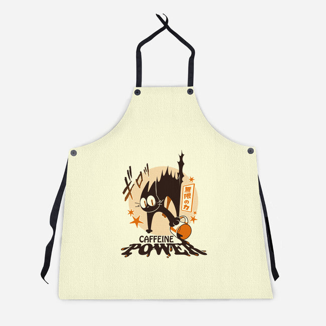 Caffeine Power Cat-Unisex-Kitchen-Apron-tobefonseca