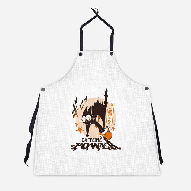 Caffeine Power Cat-Unisex-Kitchen-Apron-tobefonseca