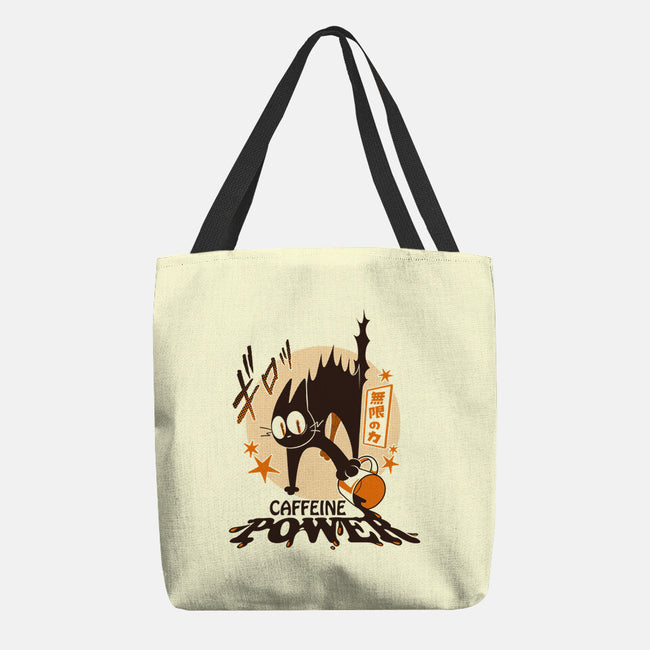 Caffeine Power Cat-None-Basic Tote-Bag-tobefonseca
