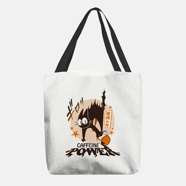 Caffeine Power Cat-None-Basic Tote-Bag-tobefonseca
