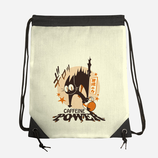 Caffeine Power Cat-None-Drawstring-Bag-tobefonseca