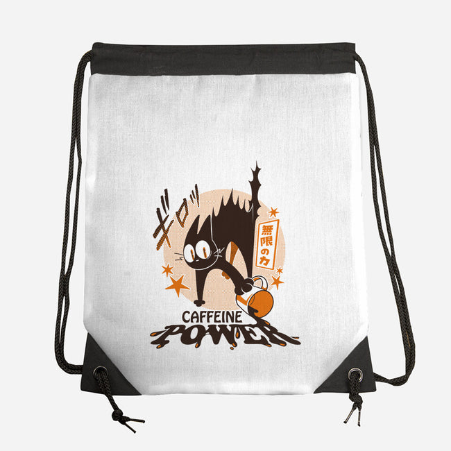 Caffeine Power Cat-None-Drawstring-Bag-tobefonseca