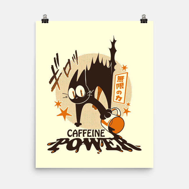 Caffeine Power Cat-None-Matte-Poster-tobefonseca