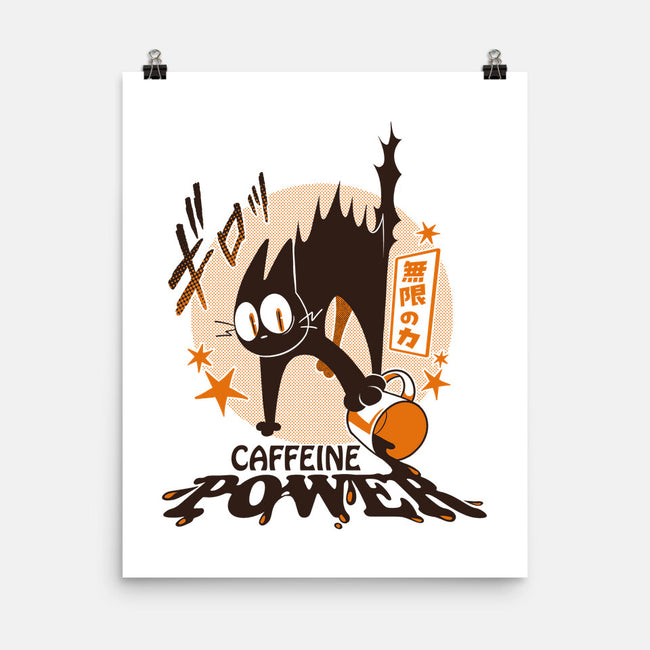 Caffeine Power Cat-None-Matte-Poster-tobefonseca
