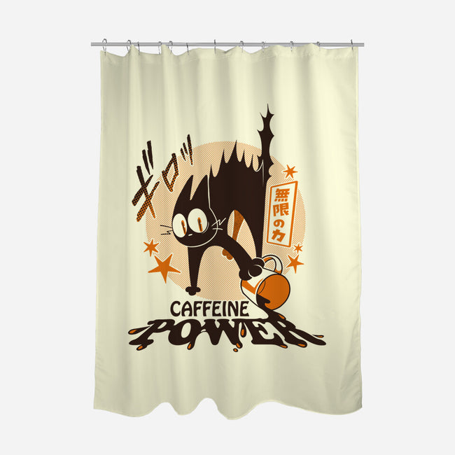 Caffeine Power Cat-None-Polyester-Shower Curtain-tobefonseca