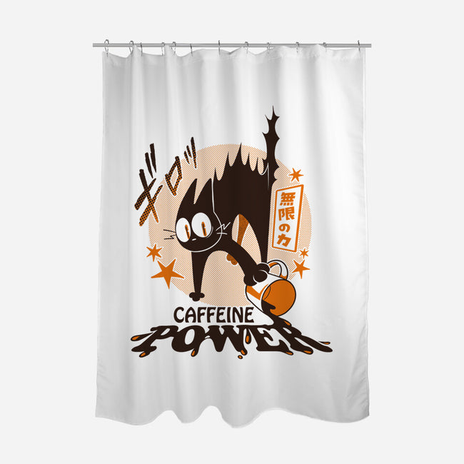 Caffeine Power Cat-None-Polyester-Shower Curtain-tobefonseca