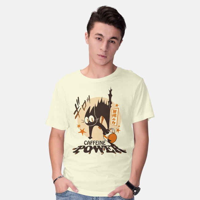Caffeine Power Cat-Mens-Basic-Tee-tobefonseca