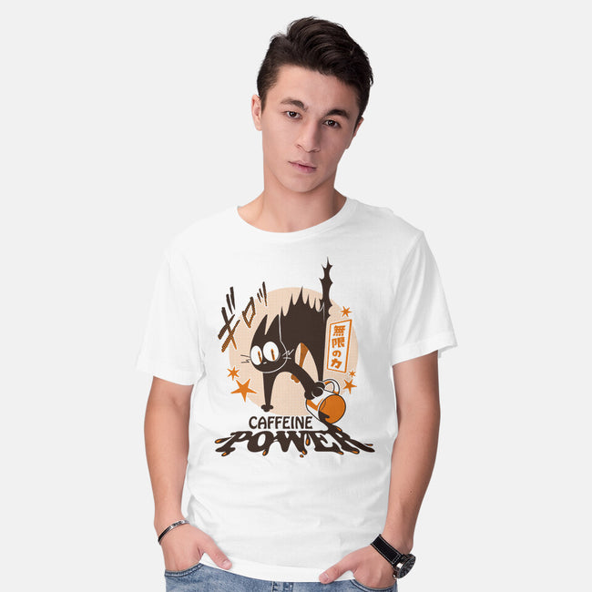 Caffeine Power Cat-Mens-Basic-Tee-tobefonseca
