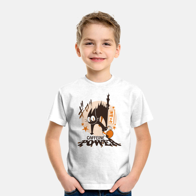 Caffeine Power Cat-Youth-Basic-Tee-tobefonseca