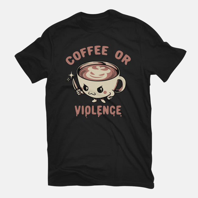 Coffee Or Violence-Mens-Basic-Tee-tobefonseca