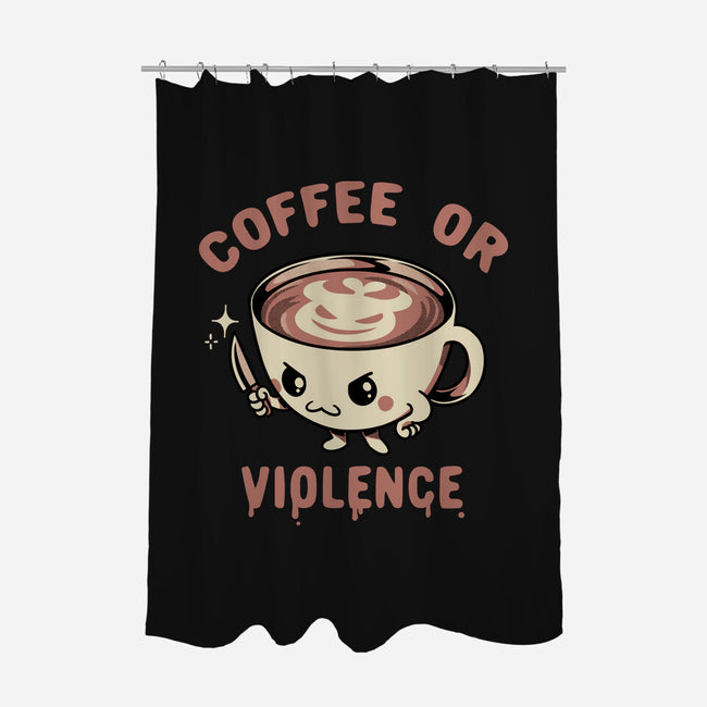 Coffee Or Violence-None-Polyester-Shower Curtain-tobefonseca