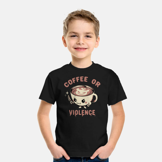 Coffee Or Violence-Youth-Basic-Tee-tobefonseca