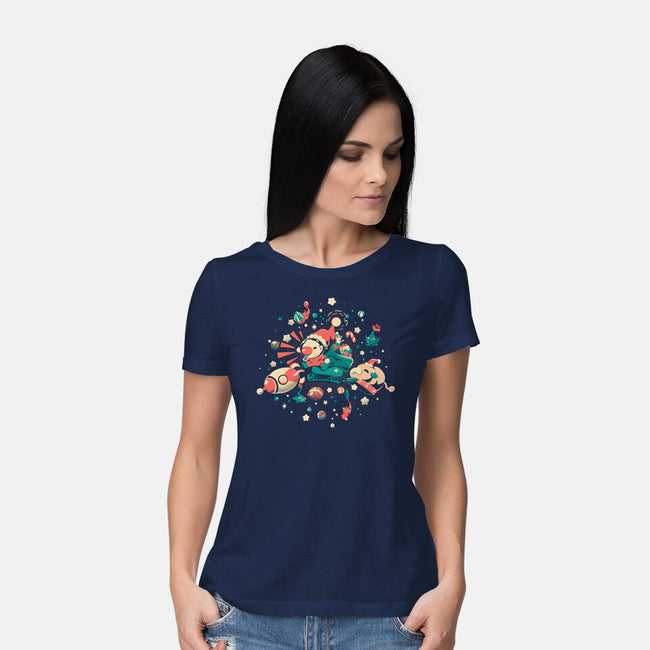 Happy Lil Xmas-Womens-Basic-Tee-Estudio Horta