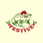 Festive Frog-None-Basic Tote-Bag-worlddominationforcats