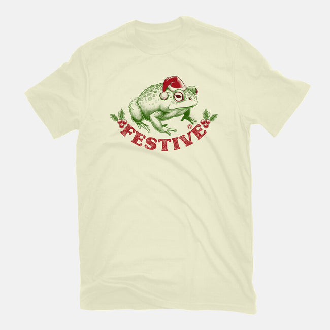 Festive Frog-Mens-Basic-Tee-worlddominationforcats