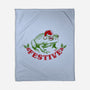 Festive Frog-None-Fleece-Blanket-worlddominationforcats