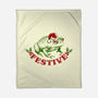 Festive Frog-None-Fleece-Blanket-worlddominationforcats