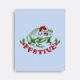 Festive Frog-None-Stretched-Canvas-worlddominationforcats