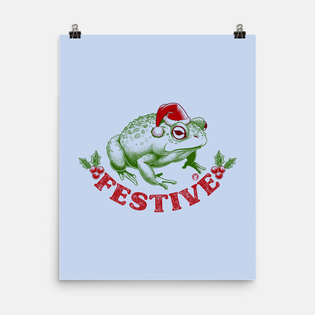 Festive Frog-None-Matte-Poster-worlddominationforcats