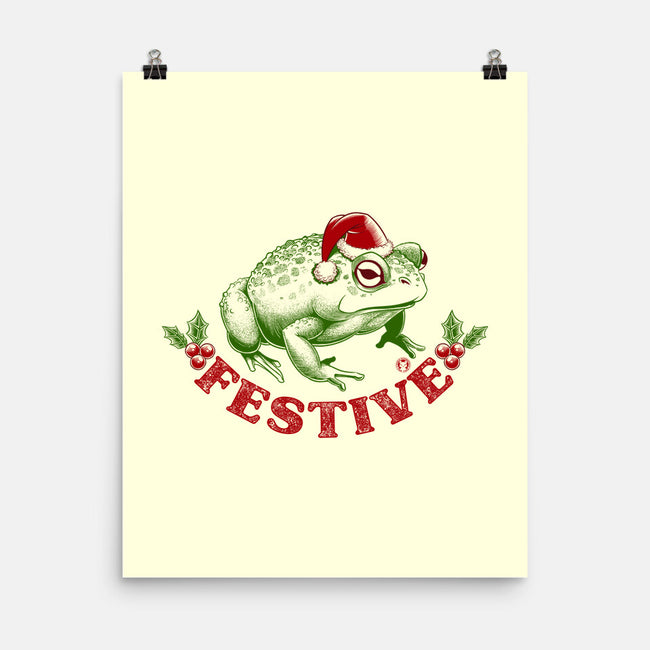 Festive Frog-None-Matte-Poster-worlddominationforcats
