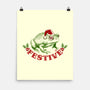 Festive Frog-None-Matte-Poster-worlddominationforcats