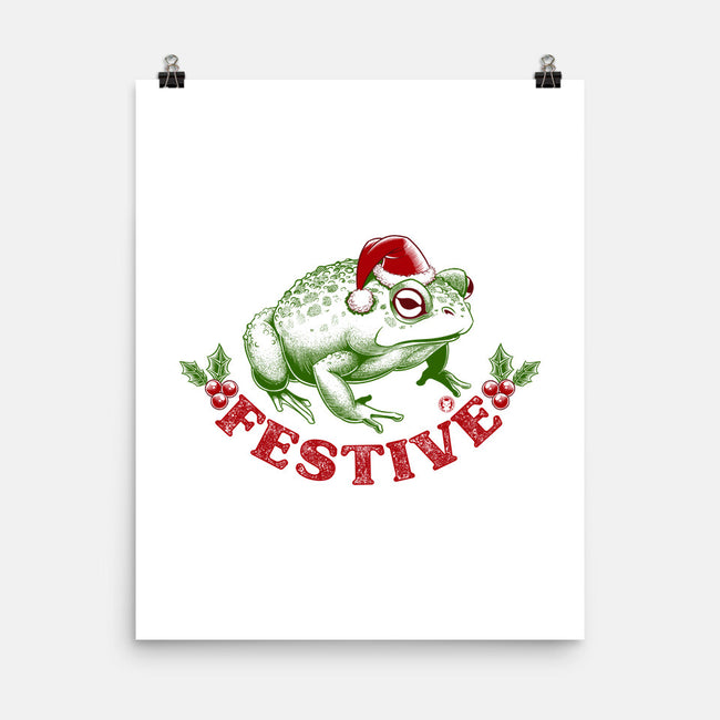 Festive Frog-None-Matte-Poster-worlddominationforcats