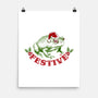 Festive Frog-None-Matte-Poster-worlddominationforcats