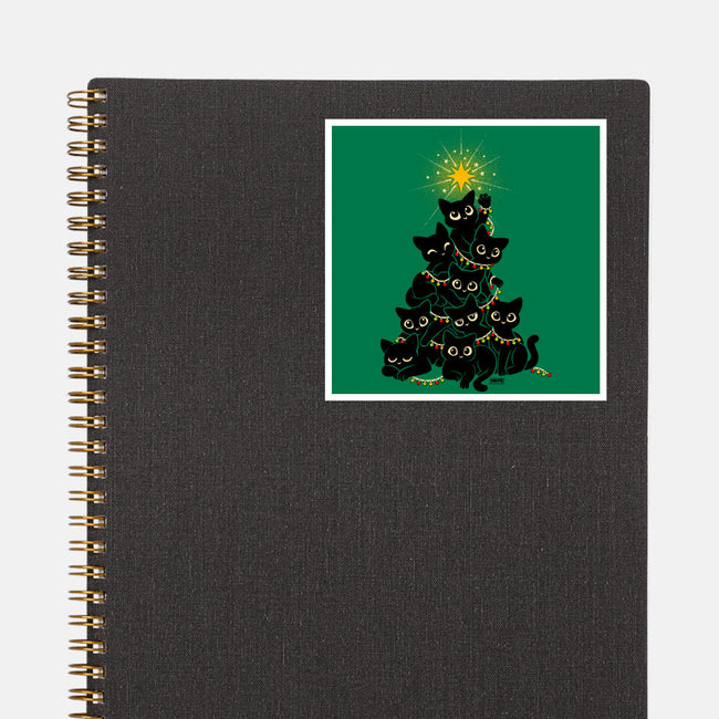 Meowy Christmas Tree-None-Glossy-Sticker-worlddominationforcats