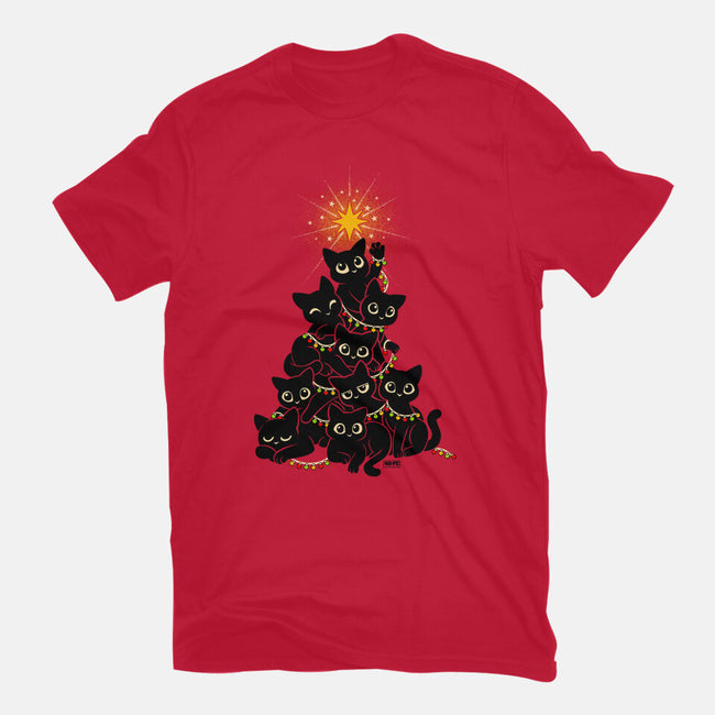 Meowy Christmas Tree-Mens-Premium-Tee-worlddominationforcats