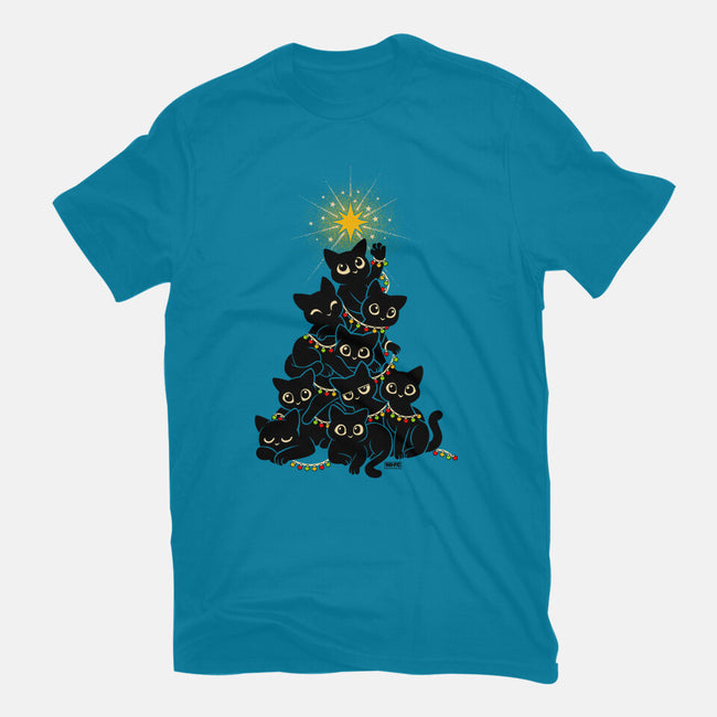 Meowy Christmas Tree-Mens-Premium-Tee-worlddominationforcats