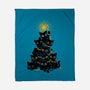 Meowy Christmas Tree-None-Fleece-Blanket-worlddominationforcats