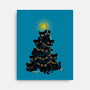 Meowy Christmas Tree-None-Stretched-Canvas-worlddominationforcats