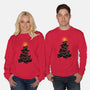 Meowy Christmas Tree-Unisex-Crew Neck-Sweatshirt-worlddominationforcats