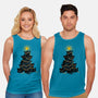Meowy Christmas Tree-Unisex-Basic-Tank-worlddominationforcats