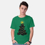 Meowy Christmas Tree-Mens-Basic-Tee-worlddominationforcats