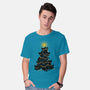 Meowy Christmas Tree-Mens-Basic-Tee-worlddominationforcats