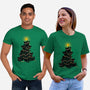 Meowy Christmas Tree-Unisex-Basic-Tee-worlddominationforcats
