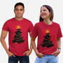 Meowy Christmas Tree-Unisex-Basic-Tee-worlddominationforcats