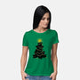Meowy Christmas Tree-Womens-Basic-Tee-worlddominationforcats
