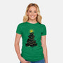 Meowy Christmas Tree-Womens-Fitted-Tee-worlddominationforcats