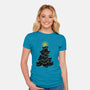 Meowy Christmas Tree-Womens-Fitted-Tee-worlddominationforcats