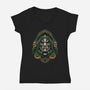 The Inevitable Doomsday-Womens-V-Neck-Tee-glitchygorilla