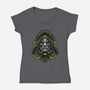 The Inevitable Doomsday-Womens-V-Neck-Tee-glitchygorilla