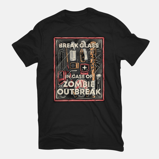 In Case Of Zombie Outbreak-Youth-Basic-Tee-glitchygorilla