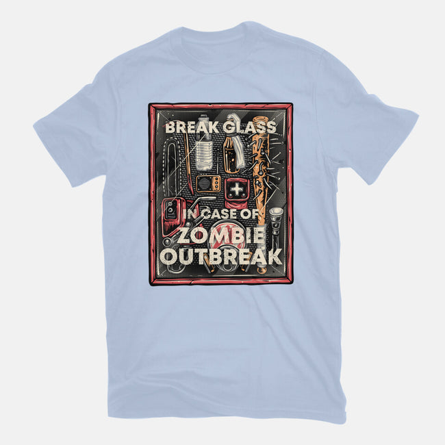 In Case Of Zombie Outbreak-Mens-Premium-Tee-glitchygorilla