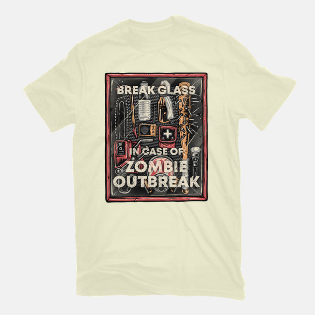 In Case Of Zombie Outbreak-Mens-Premium-Tee-glitchygorilla