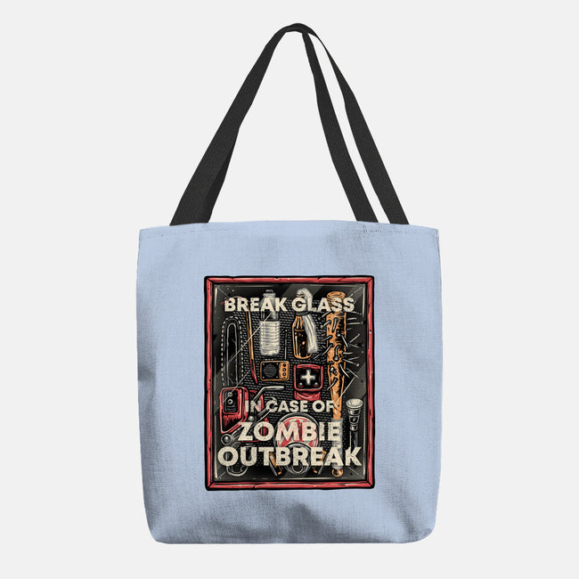 In Case Of Zombie Outbreak-None-Basic Tote-Bag-glitchygorilla