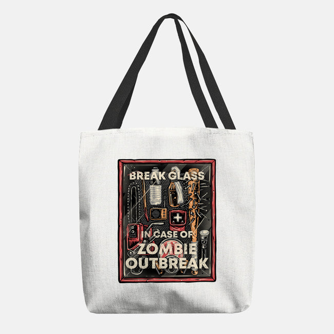 In Case Of Zombie Outbreak-None-Basic Tote-Bag-glitchygorilla