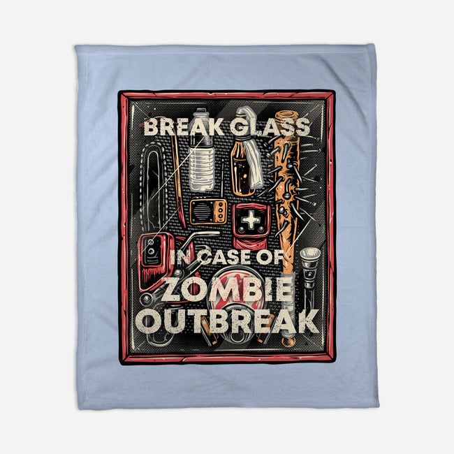 In Case Of Zombie Outbreak-None-Fleece-Blanket-glitchygorilla